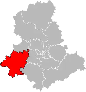 Locatie van het kanton