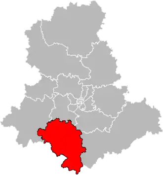 Locatie van het kanton