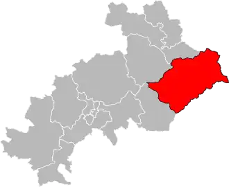 Locatie van het kanton