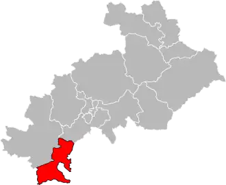 Locatie van het kanton