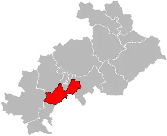 Locatie van het kanton