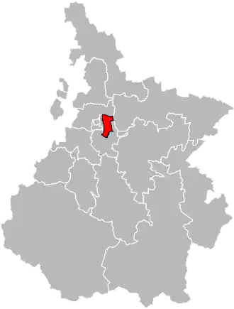 Locatie van het kanton