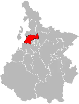 Locatie van het kanton