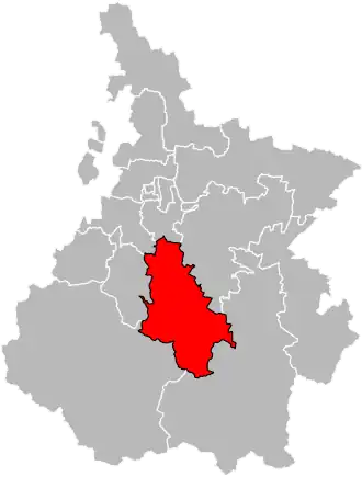 Locatie van het kanton