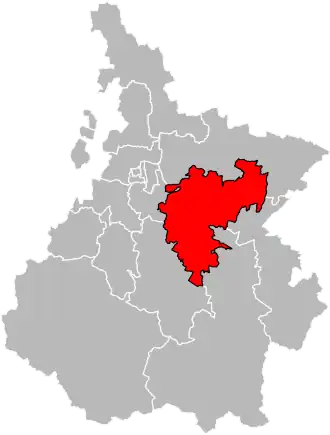 Locatie van het kanton