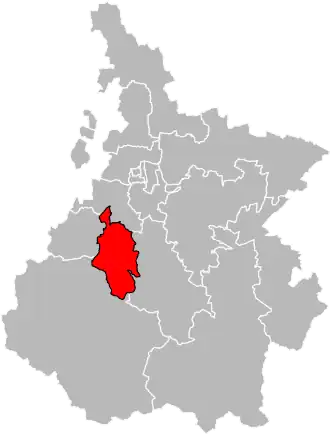 Locatie van het kanton