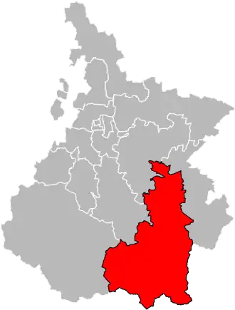 Locatie van het kanton