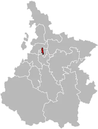 Locatie van het kanton