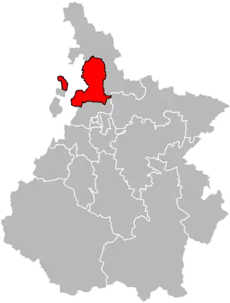 Locatie van het kanton