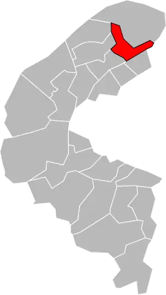 Locatie van het kanton