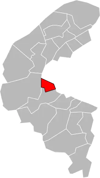 Locatie van het kanton