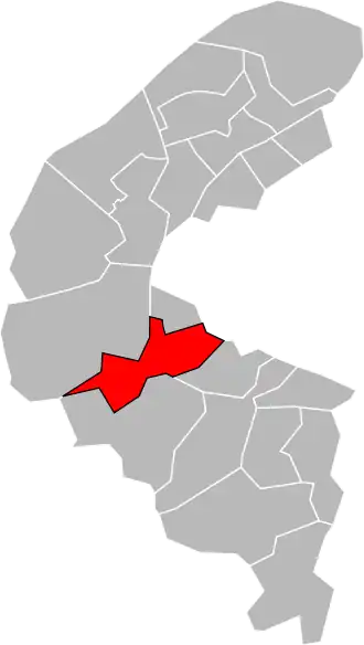 Locatie van het kanton