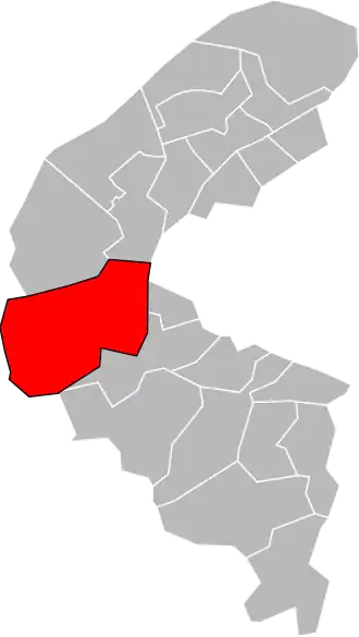 Locatie van het kanton