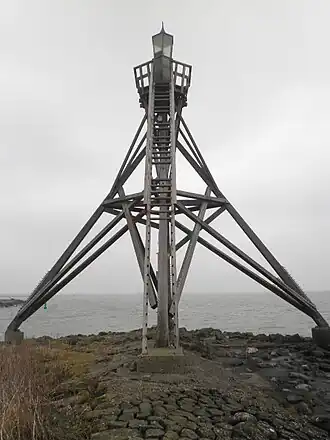 Het havenlicht van Hoorn op de meest oostelijke punt van het schiereiland