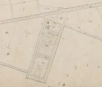 Langeveldslo op de kadastrale kaart van 1811-1832