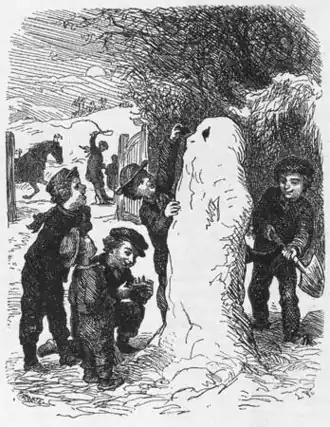Illustratie uit De sneeuwpop, 1871