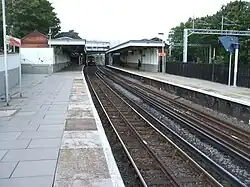 Het station gezien uit het zuiden.