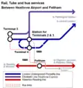 Schema busverbinding naar Heathrow Airport