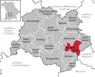 Kaart van Hebertshausen