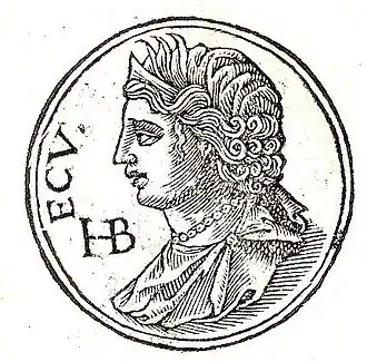 Afb. van Hekabe in "Promptuarii Iconum Insigniorum", 1553