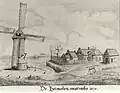 De Heimolen omstreeks 1870, tekening (fantasie) van H. Ouwerling