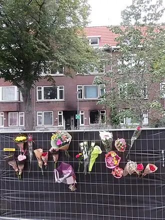 Heiman Dullaertplein, één dag na de aanslag
