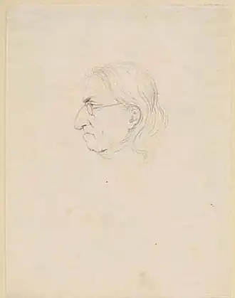 Portret Heinrich Adam door Arthur von Ramberg (1848)