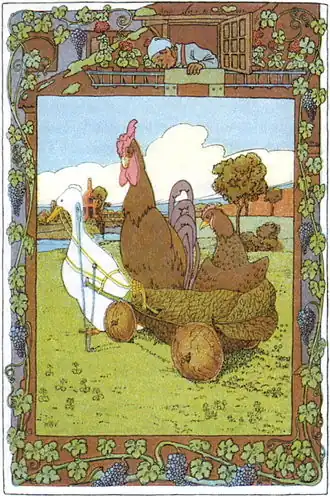 Illustratie van Heinrich Vogeler bij "Het gespuis" in de uitgave van Grimm