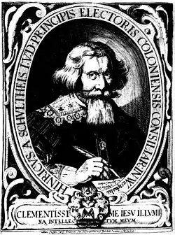 Heinrich von Schultheiß, heksenjager, in 1580 in Salzkotten geboren