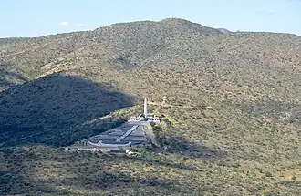 Luchtfoto van Heroes' Acre in 2017