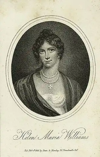 Gravure van Helen Maria Williams