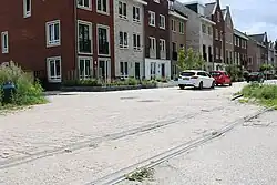 Laatste stukje spoor dat in 2023 resteerde, Kanaalweg Oostzijde(Molshoek/Spoorbaan)