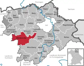 Kaart van Helmbrechts