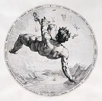 Hendrick Goltzius, De val van Phaëton uit de reeks: De vier vallers[1]