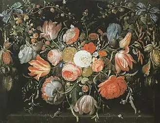 Bloemguirlande, circa 1680, paneel, 22 × 28&nbsp;cm, Centraal Museum, Utrecht