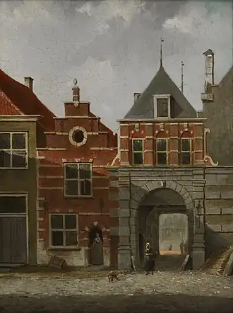 Hendrik Frederik Verheggen naar Johannes Schoenmakers, Nieuwe Vuilpoort aan de stadszijde, Dordrechts Museum