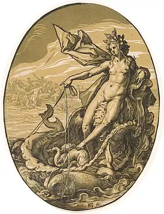 Tethys door Hendrik Goltzius, 1588-1590