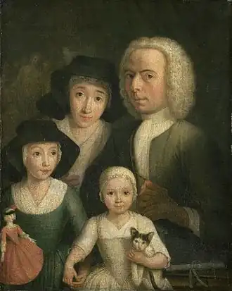 Zelfportret van Hendrik Spilman met Suzanna van Bommel en twee dochters (Rijksmuseum Amsterdam)