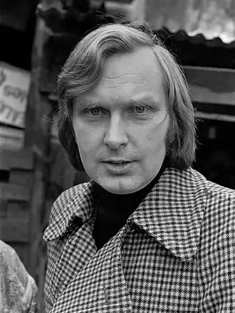 van der Meijden bij een boekpresentatie met Anton Heyboer in 1974