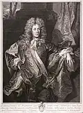 Portret van Henning Meyercroon door Vermeulen naar Hyacinthe Rigaud.