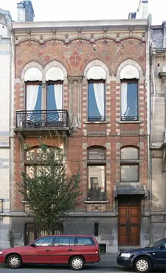 Voorgevel Henri Jacobs huis, Schaarbeek (1902)