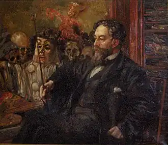 Portret van James Ensor door Henry de Groux, 1907, Mu.ZEE, Oostende
