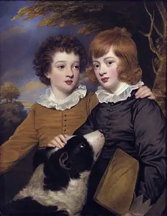 Portret van John Bellenden Ker (rechts) en zijn broer Henry Gawler als kinderen, geschilderd door Henry Bone