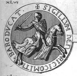 Het zegel van Hendrik III van Bar.