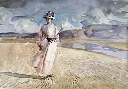 Woman Walking on Sand