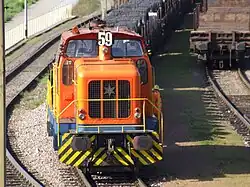 Hensche locomotief op de lijn