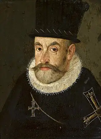 Portret van Maximiliaan III van Oostenrijk door Hans Henseiller, jaren 1590.