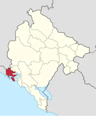 Kaart van Herceg Novi