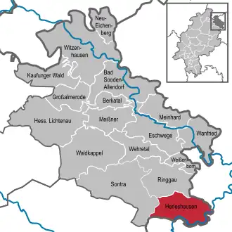 Kaart van Herleshausen