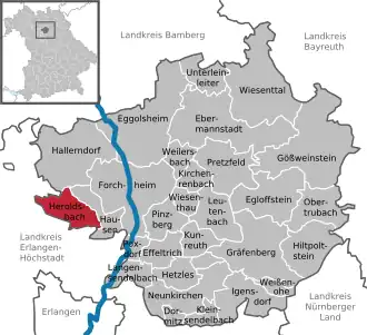 Kaart van Heroldsbach